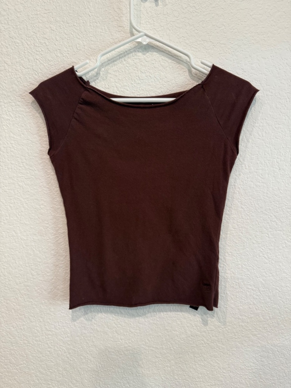 Out From Under Cotton Compression Boatneck Cropped Tee - Picture 3 of 8
